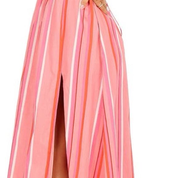 NWOT Pedal and Pup - Madam Stripe Cutout Cotton Halter Dress Size Large - Picture 4 of 15